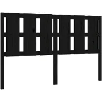 vidaXL Hoofdbord 155,5x4x100 cm massief grenenhout zwart