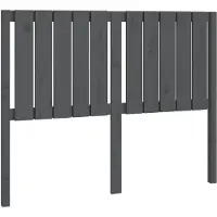 vidaXL Hoofdbord 125,5x4x100 cm massief grenenhout grijs