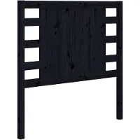vidaXL Hoofdbord 96x4x100 cm massief grenenhout zwart