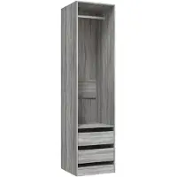 vidaXL Kledingkast met lades, grijs Sonoma, 50x50x200 cm
