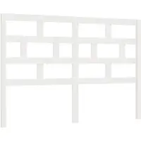 vidaXL Hoofdbord 141x4x100 cm massief grenenhout wit