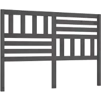 vidaXL Hoofdbord 156x4x100 cm massief grenenhout grijs