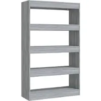vidaXL Boekenkast/kamerscherm 80x30x135 cm bewerkt hout grijs sonoma