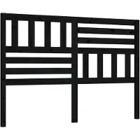 vidaXL Hoofdbord 146x4x100 cm massief grenenhout zwart