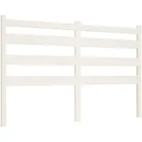 vidaXL Hoofdbord 146x4x100 cm massief grenenhout wit