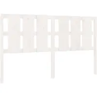 vidaXL Hoofdbord 185,5x4x100 cm massief grenenhout wit