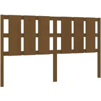 vidaXL Hoofdbord 185,5x4x100 cm massief grenenhout honingbruin