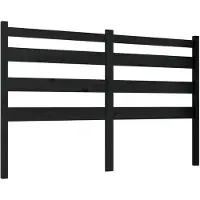 vidaXL Hoofdbord 166x4x100 cm massief grenenhout zwart