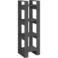 vidaXL Boekenkast/kamerscherm 41x35x125 cm massief grenenhout grijs