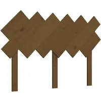 vidaXL Hoofdbord 122,5x3x80,5 cm massief grenenhout honingbruin