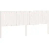 vidaXL Hoofdbord 205,5x4x100 cm massief grenenhout wit