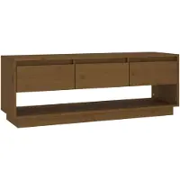 vidaXL Tv-meubel 110,5x34x40 cm massief grenenhout honingbruin