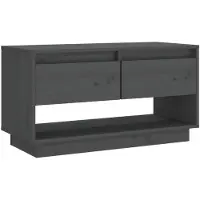 vidaXL TV-kast, grijs, 74x34x40 cm, massief grenenhout