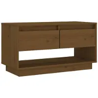 vidaXL TV-kast, honingbruin, 74x34x40 cm, massief grenenhout