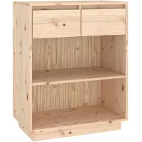 vidaXL Bijzetkast, 60x34x75 cm, massief grenenhout