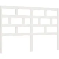 vidaXL Hoofdbord 126x4x100 cm massief grenenhout wit
