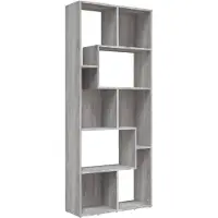 Super Merchant Boekenkast 67x24x161 cm bewerkt hout grijs sonoma eikenkleurig