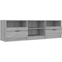 vidaXL Tv-meubel 150x33,5x45 cm bewerkt hout grijs sonoma eikenkleurig