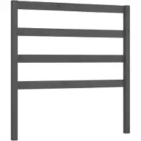 vidaXL Hoofdbord 81x4x100 cm massief grenenhout grijs