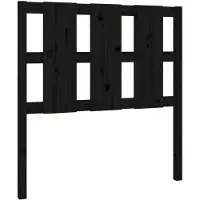 vidaXL Hoofdbord 105,5x4x100 cm massief grenenhout zwart