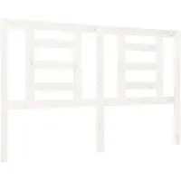vidaXL Hoofdbord 126x4x100 cm massief grenenhout wit