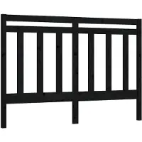 vidaXL Hoofdbord 126x4x100 cm massief grenenhout zwart
