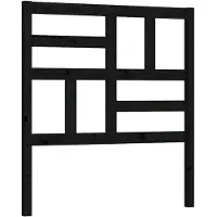 vidaXL Hoofdbord 81x4x104 cm massief grenenhout zwart