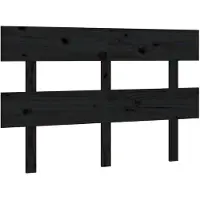 vidaXL Hoofdbord 138x3x81 cm massief grenenhout zwart