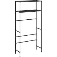 vidaXL Wasmachinerek 2-laags 69x28x143 cm ijzer zwart