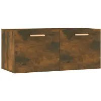 vidaXL Wandkast 80x35x36,5 cm bewerkt hout gerookt eikenkleurig