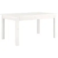 vidaXL Salontafel, wit, 80x50x40 cm, massief grenenhout