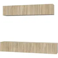 vidaXL 5-delige Tv-meubelset bewerkt hout sonoma eikenkleurig
