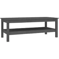 vidaXL Salontafel 110x50x40 cm massief grenenhout grijs