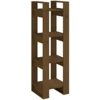 vidaXL Boekenkast/kamerscherm 41x35x125 cm massief hout honingbruin