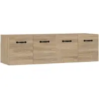 vidaXL Wandkasten 2 st 80x35x36,5 cm bewerkt hout sonoma eikenkleurig