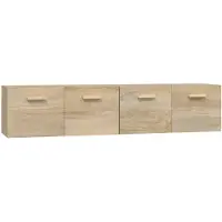 vidaXL Wandkasten 2 st 80x35x36,5 cm bewerkt hout sonoma eikenkleurig