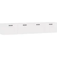 vidaXL Wandkasten 2 st 100x36,5x35 cm bewerkt hout wit