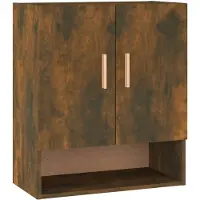 vidaXL Wandkast 60x31x70 cm bewerkt hout gerookt eikenkleurig