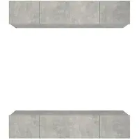 vidaXL Tv-meubelen 4 st 80x30x30 cm bewerkt hout betongrijs
