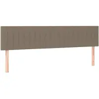 vidaXL Hoofdborden 160x5x78/88 cm stof taupe