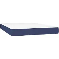 vidaXL Pocketveringmatras 140x200x20 cm stof blauw
