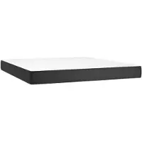 vidaXL Pocketveringmatras medium 180x200x20 cm kunstleer zwart
