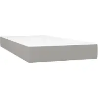 vidaXL Pocketveringmatras, medium, lichtgrijs, 80x200x20 cm, stof