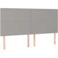 vidaXL Hoofdbord lichtgrijs 160x5x118/128 cm stof