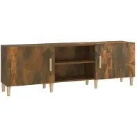 vidaXL Tv-meubel 150x30x50 cm bewerkt hout gerookt eikenkleurig