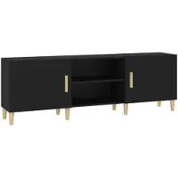 vidaXL Tv-meubel 150x30x50 cm bewerkt hout zwart