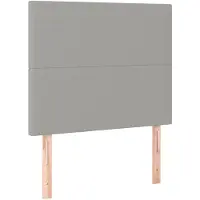 vidaXL Hoofdbord lichtgrijs 90x5x118/128 cm stof