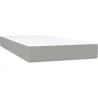 vidaXL - Pocketveringmatras - 90x200x20 - cm - stof - lichtgrijs