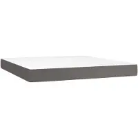 vidaXL Pocketveringmatras, medium, grijs, 180x200x20 cm, kunstleer