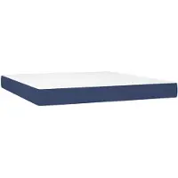 vidaXL Pocketveringmatras, medium, blauw, 160x200x20 cm, stof